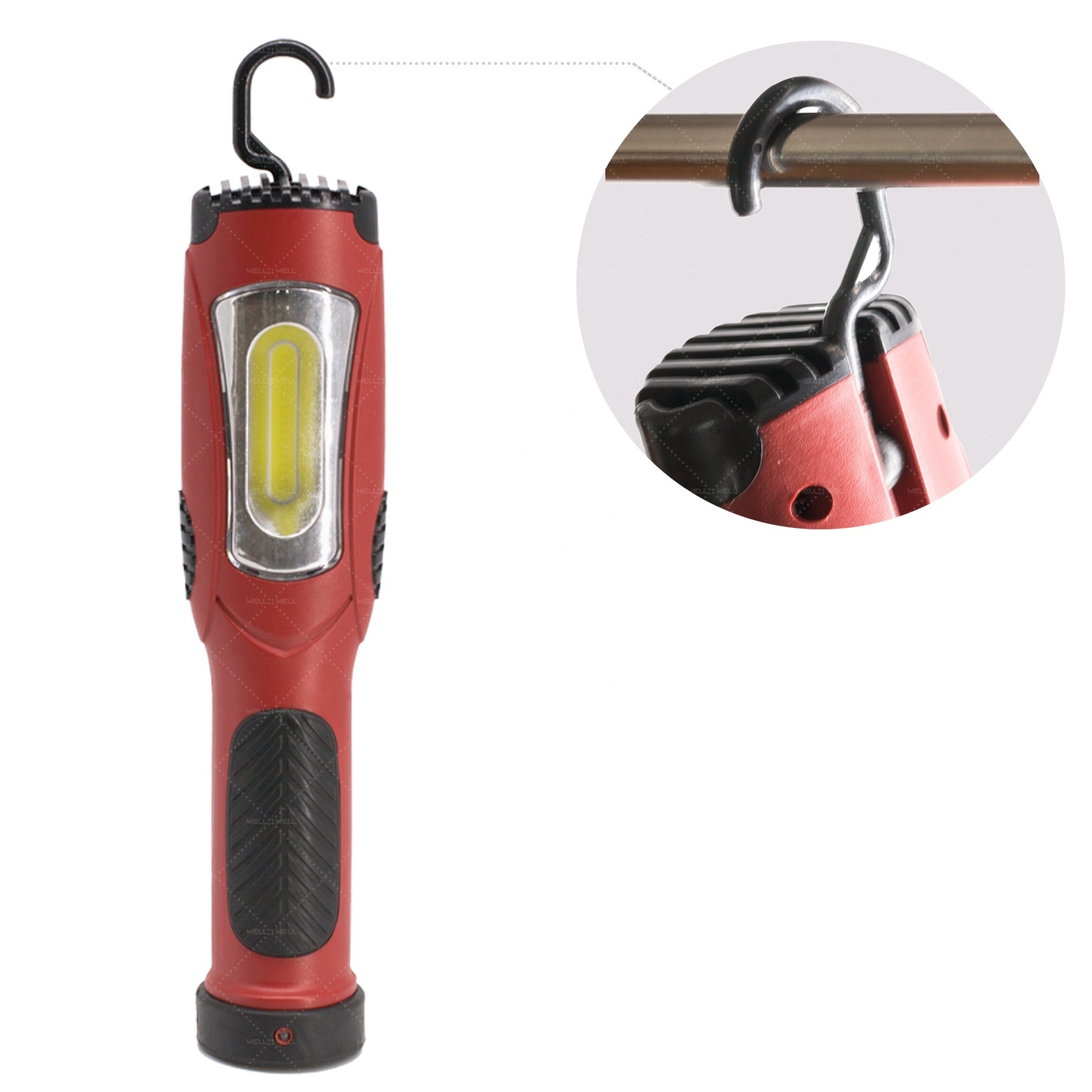 300/500 Lumens COB Portable Magnetic and Hook Work Flashlight Work Light Rechargeable LED for Car Repair Machine Emergency