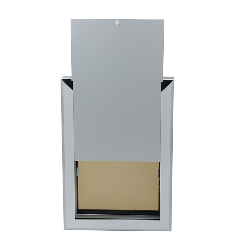 Dog Door Aluminum Pet Door with Automatic Closing Magnetic Flap, Telescoping Tunnel & Lockable Sliding Panel for Extreme Weather