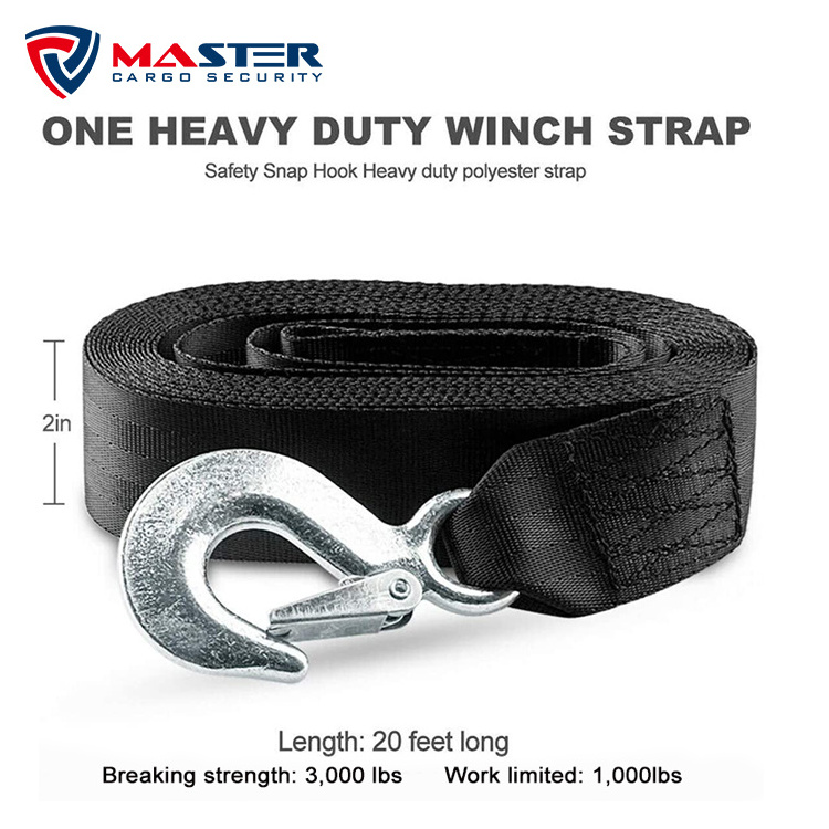 Tow Straps with Hook and Loop End for Boat Trailer Wave Runner Fishing Jet Ski Heavy Duty marine Winch Strap replacement