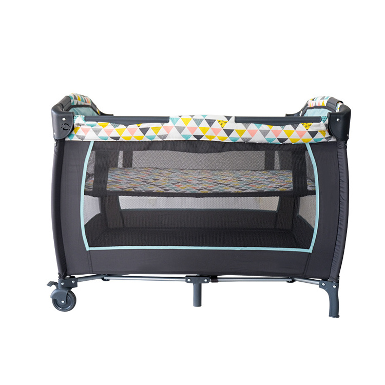 EN716 standard 3 in 1 metal pipe wholesale unique new born foldable bed baby cot baby crib