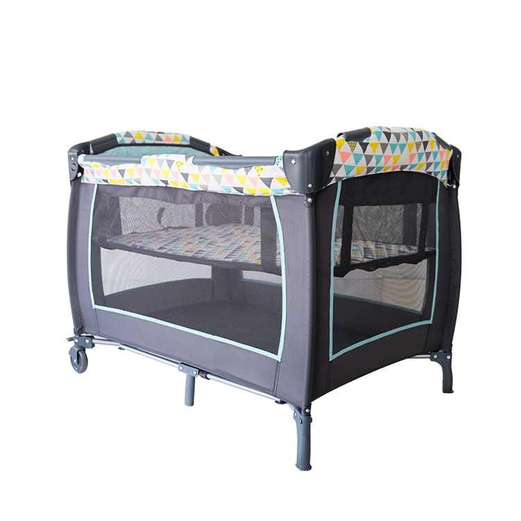 EN716 standard 3 in 1 metal pipe wholesale unique new born foldable bed baby cot baby crib