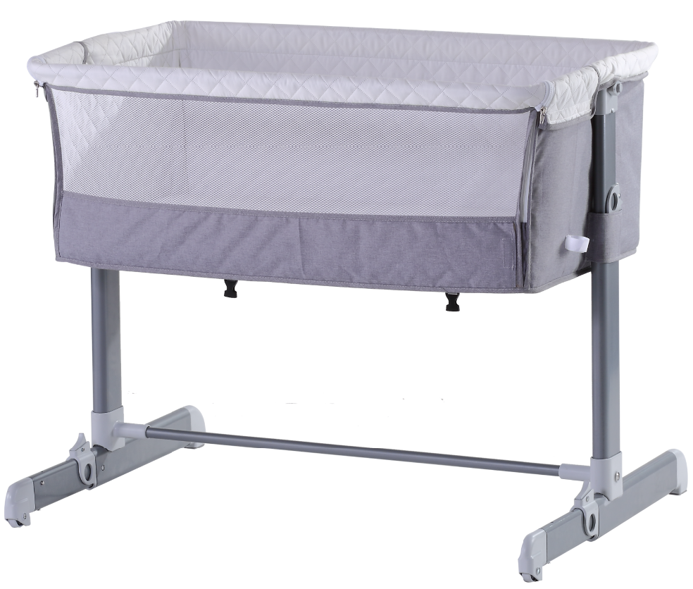 Europe iron multifunctional bed side bassinet cot newborn baby sleeping bedside crib with wheels