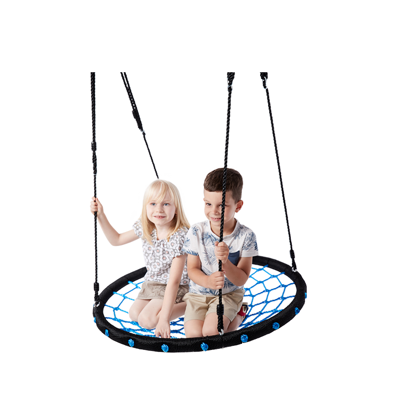 New Arrivals Children Black Garden Swing Web Hanging Rope Swing 100cm Net Round Tree Swing