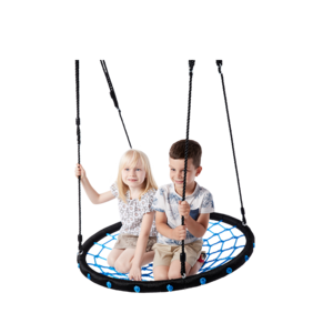 New Arrivals Children Black Garden Swing Web Hanging Rope Swing 100cm Net Round Tree Swing