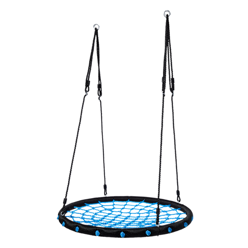 New Arrivals Children Black Garden Swing Web Hanging Rope Swing 100cm Net Round Tree Swing