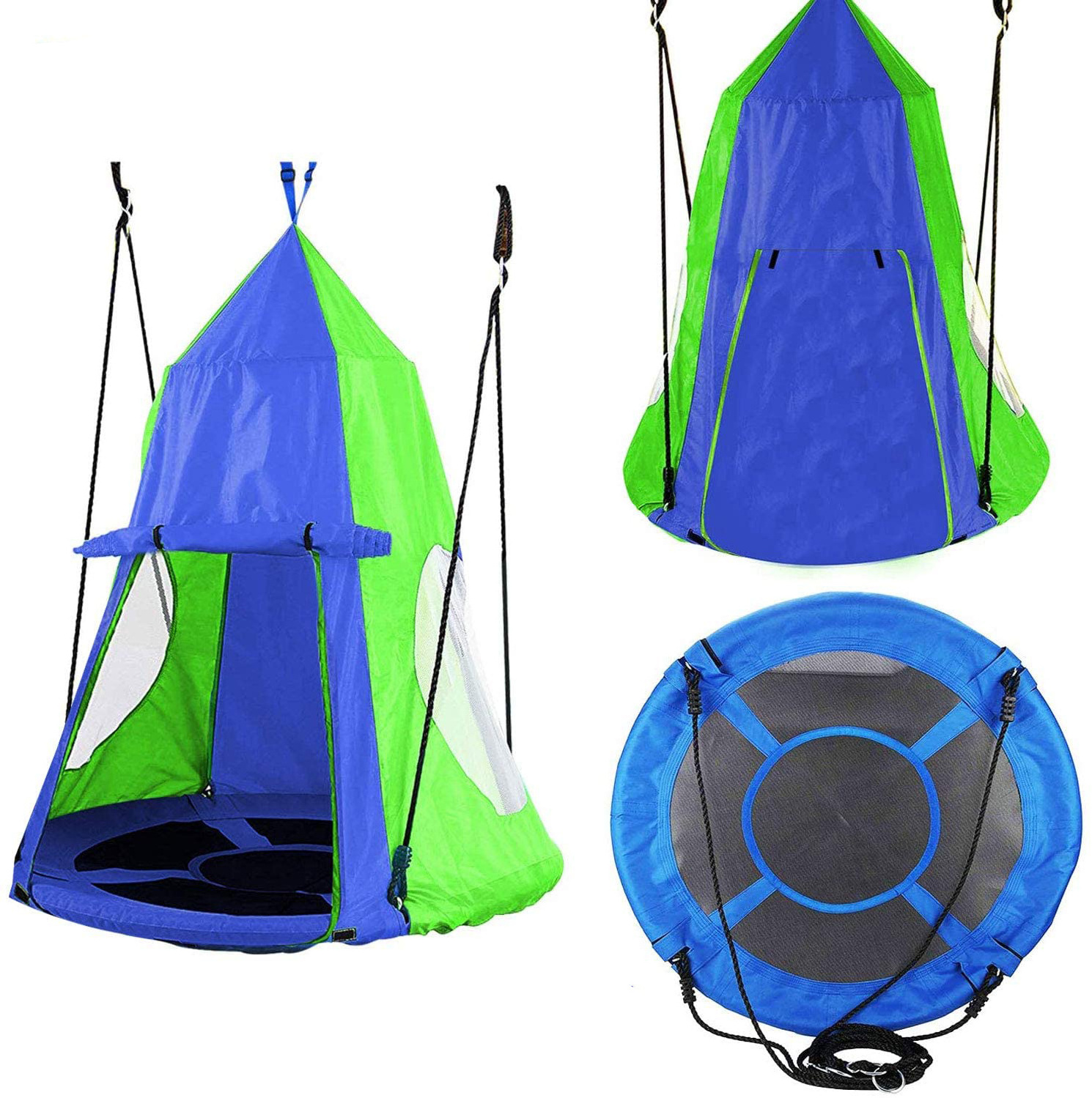 2 in 1 Hanging Waterproof Swing Tent Camping Tree House Kids Child Tree pod Indoor hammock Swing Set