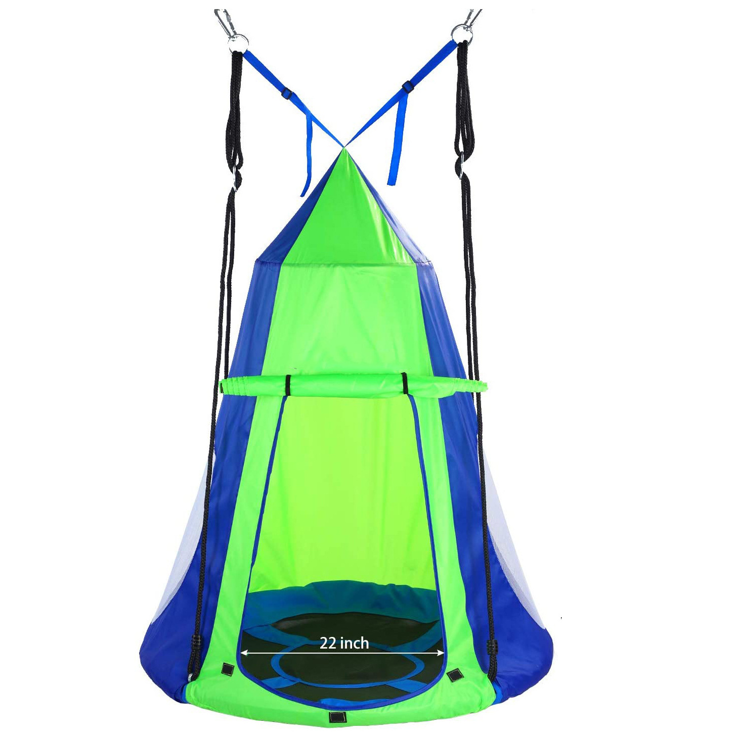 Design Hanging Straps Fabric Swing Outdoor Indoor Tent Tree Camping Chair Swing Tent Blue