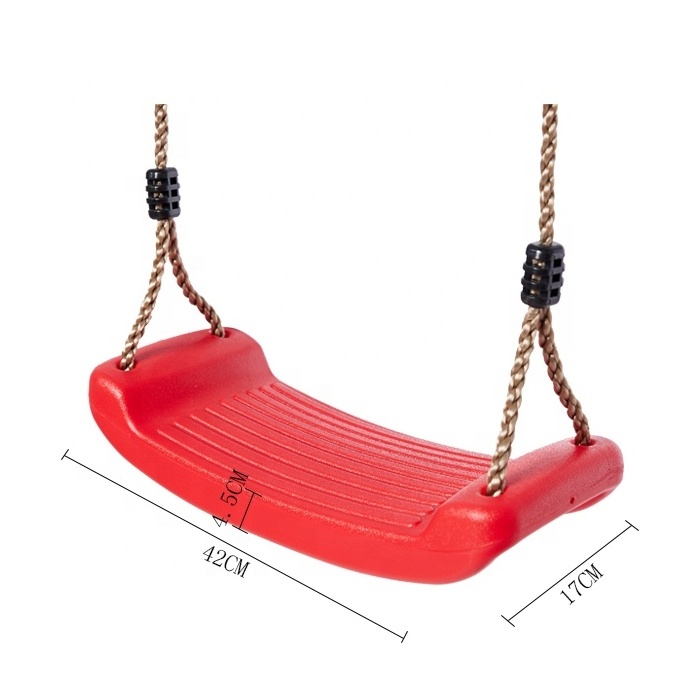 2022 Cheap Price Plastic Swing Seat With Height Adjustable Ropes Customized Color Chair Kids