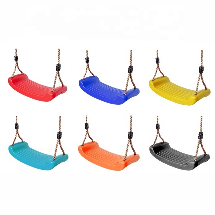 2022 Cheap Price Plastic Swing Seat With Height Adjustable Ropes Customized Color Chair Kids