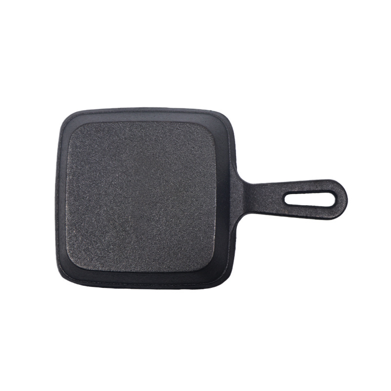 Outdoor bbq cookware cast iron grill pan non stick mini steak pan