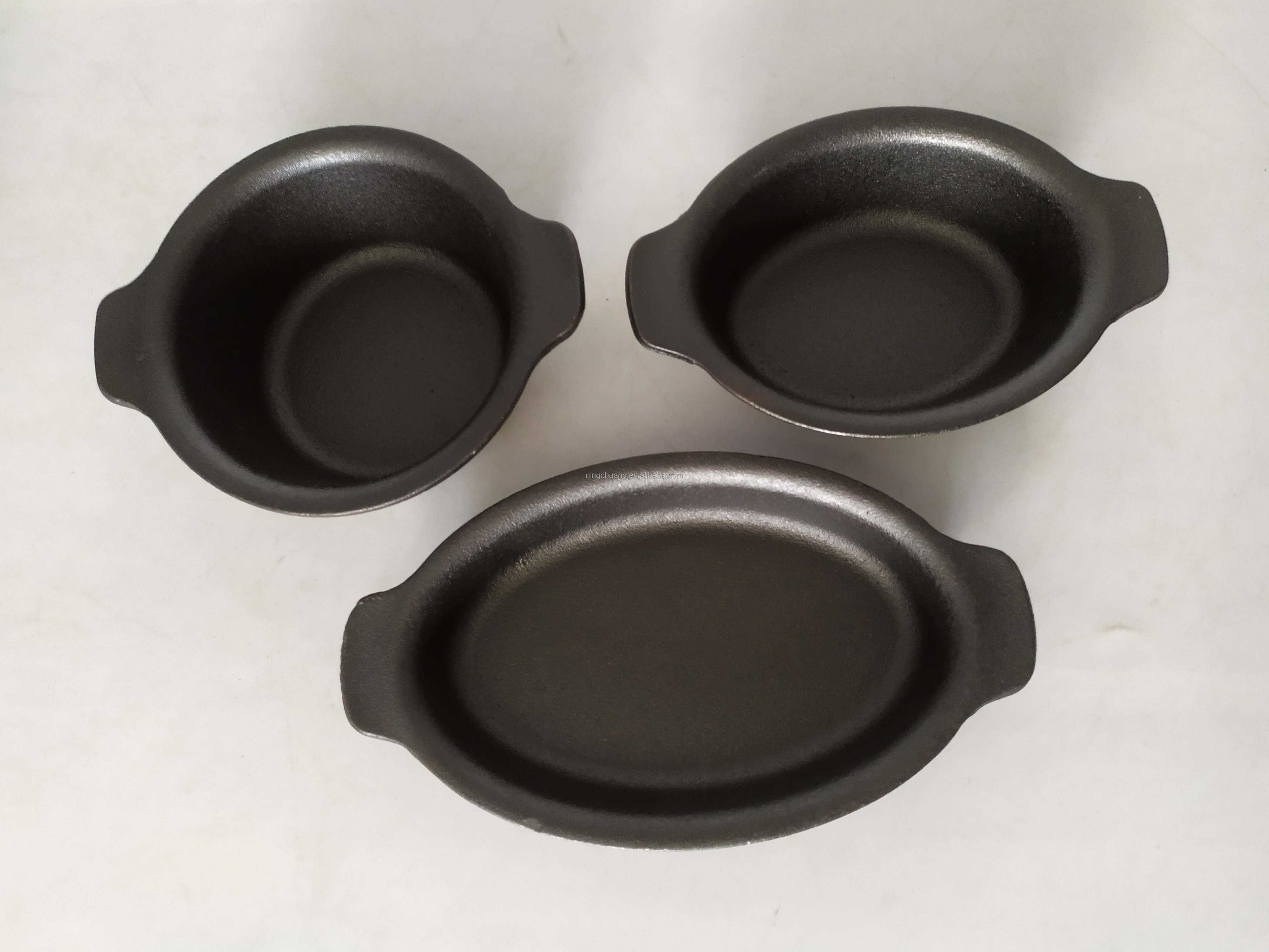 Restaurant supply cast iron tableware serving pan mini pan set