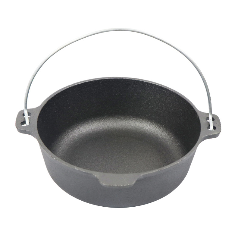 Hot Selling 20cm Small Camping Cookware 2.5 qt Preseasoned Cast Iron Dutch Oven Pot with Lid