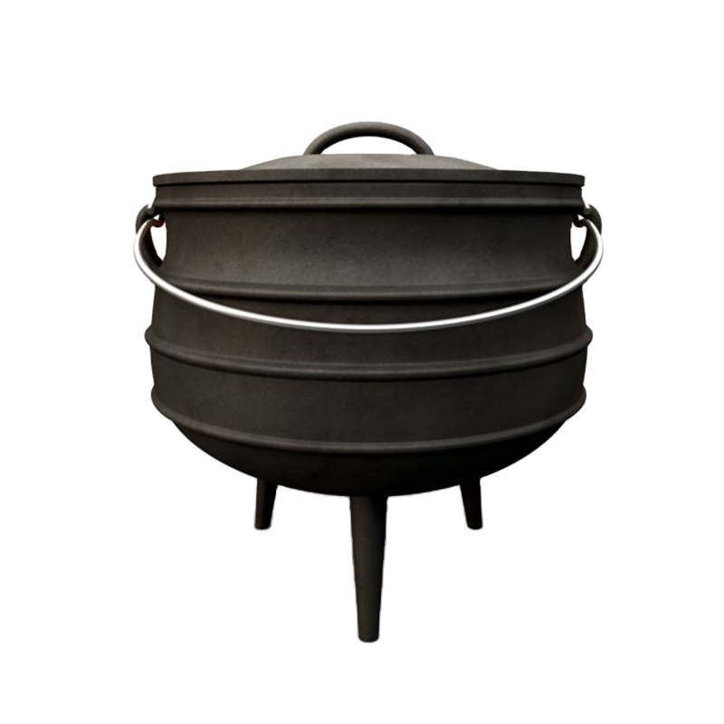 Outdoor cooking pot south africa cast iron potjie pot