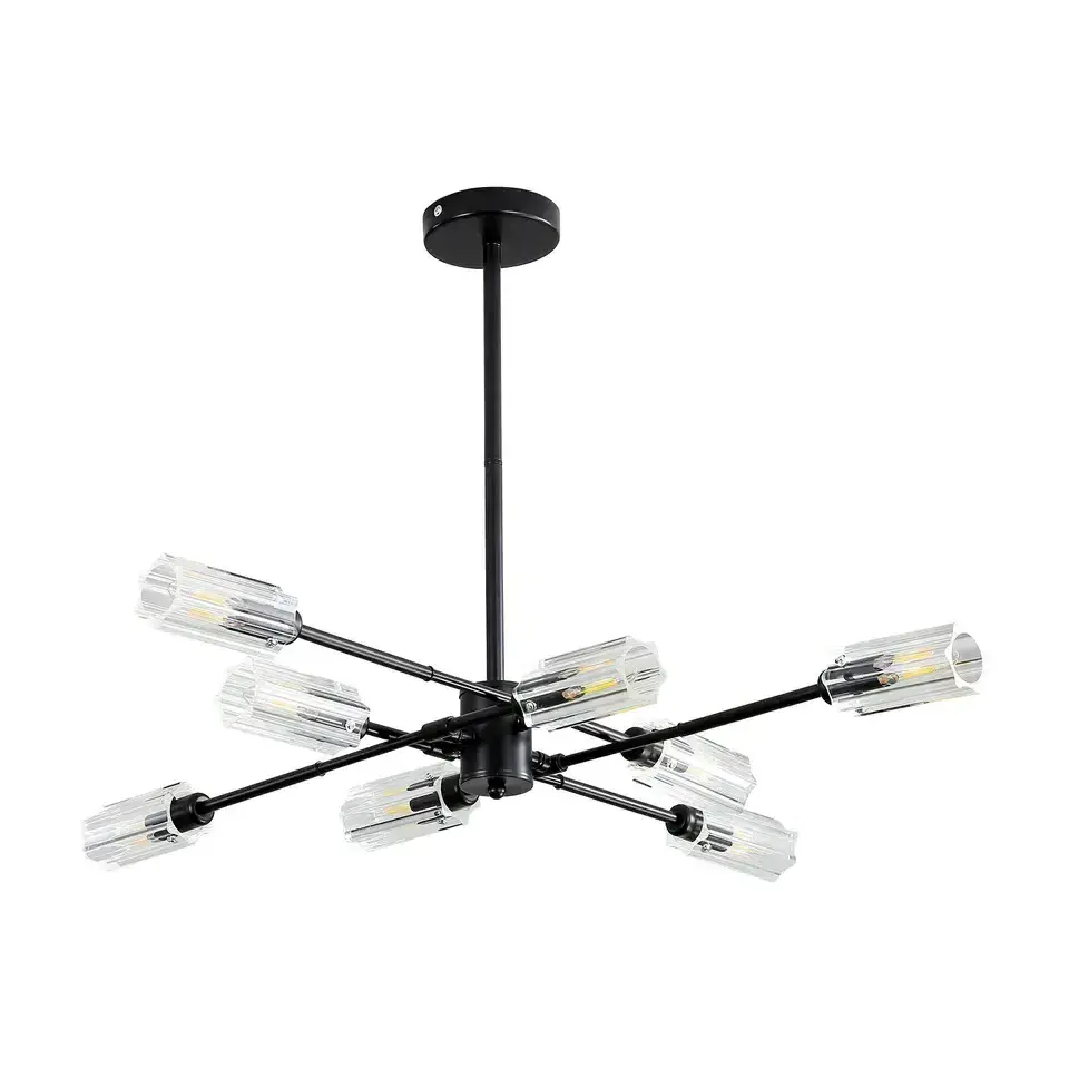 Modern style LED ceiling lamp 8 light bulbs  adjustable led ceiling lighting sputnik chandelier