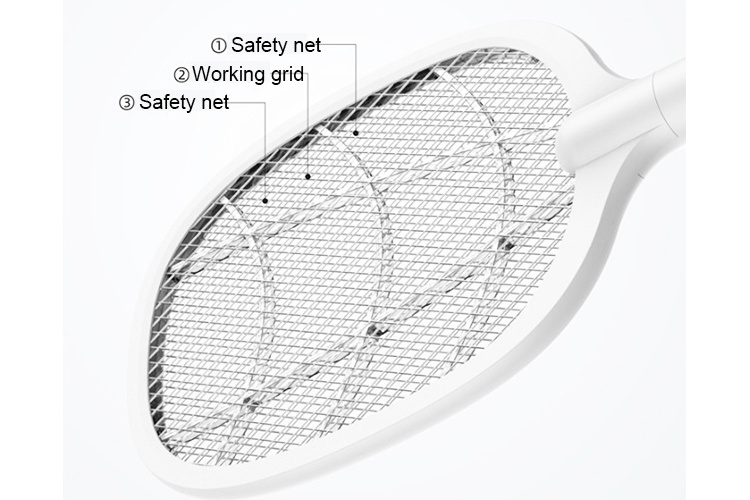 USB battery rechargeable mosquito control mesh racket electronic mosquito swatter manufacturers