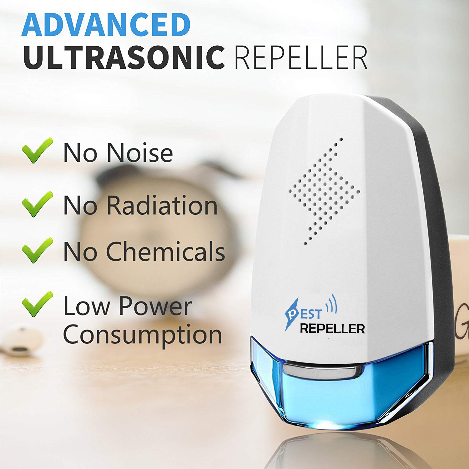 Ultrasonic fly repellent plug in mosquito killer smart pest control electronic insect killer