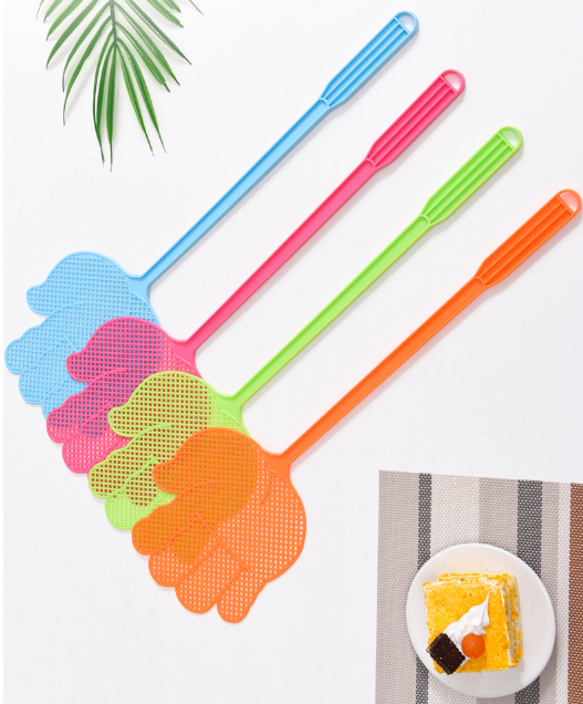 Good quality household colorful promotional flyswatter plastic fly swatter in the shape of a hand