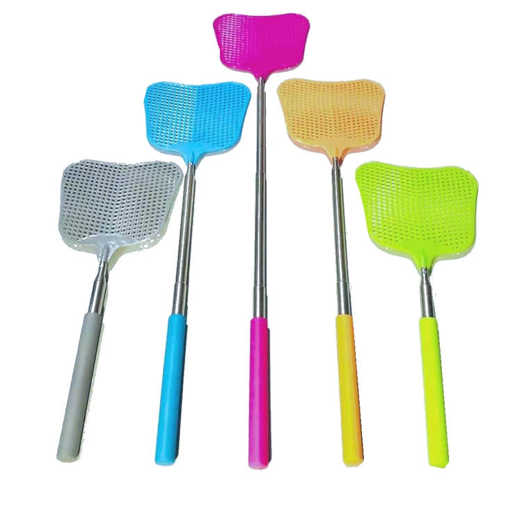 74cm 110cm handle grip insect pest catcher long telescopic extendable plastic fly swatter