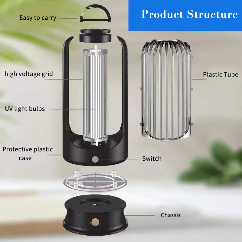 Black electric outdoor light bug zapper for garden solar mosquito killer lamp