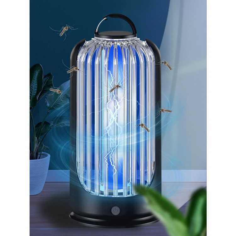 Black electric outdoor light bug zapper for garden solar mosquito killer lamp