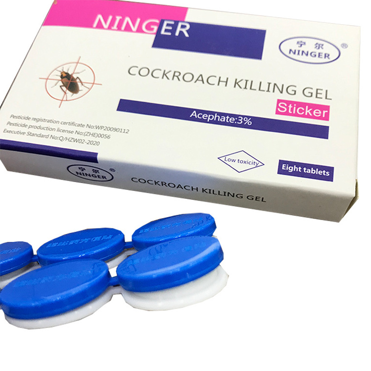 Factory fast effective sustainable insect pest control cockroach killing gel killer bait with sticker