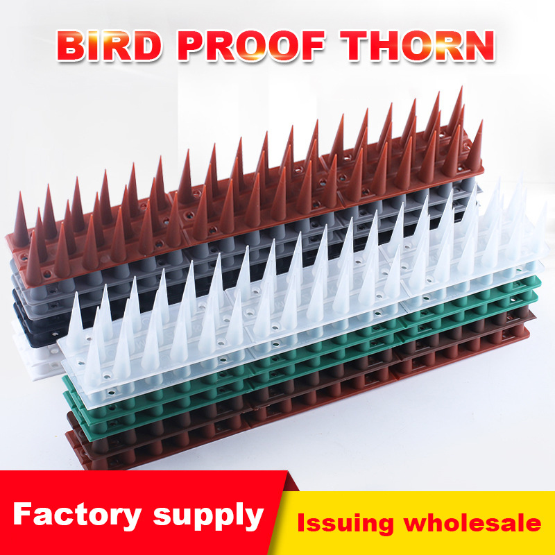 Outdoor birds pigeons repellent deterrent anti climb plastic fence wall spikes