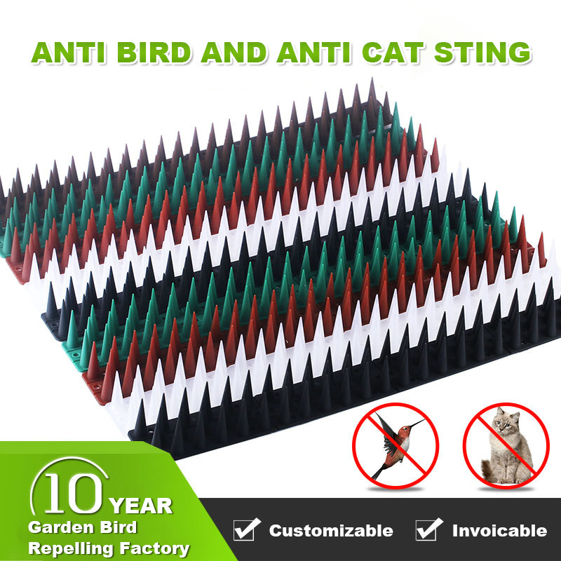 12pcs Bird spikes fence kit 2024 pet repellent anti cat anti pigeons plastic spike to deter birds