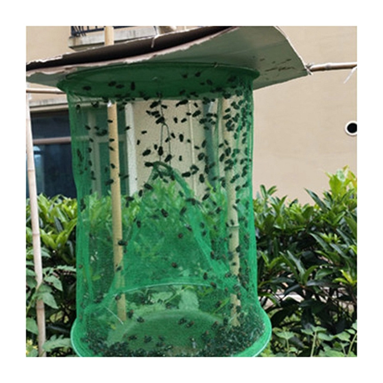 Folding catching mosquito fly mesh net non disposable outdoor flying insect trap for farm