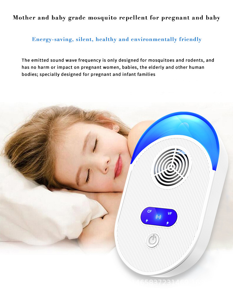 New physical electronic pest control ultrasonic mosquito killer mouse insect repellent device with led light