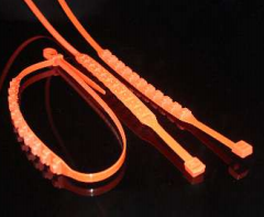 Yellow Orange snow tire traction hold zip ties