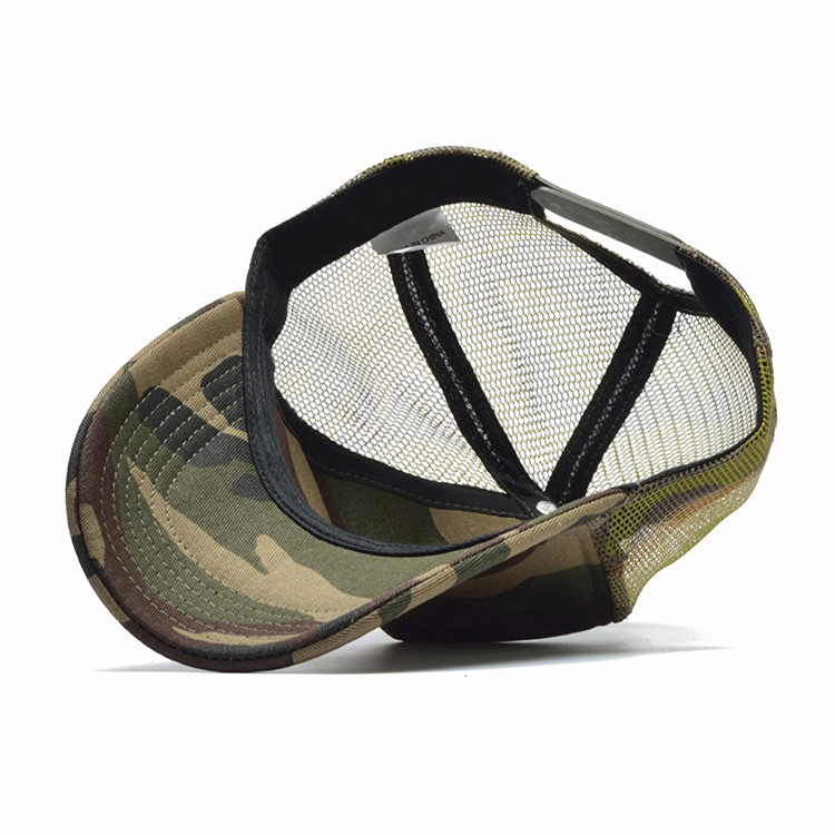 Trucker cap Mesh cap Flat Brim Embroidered Logo Camo Custom 3D Black Plain cap