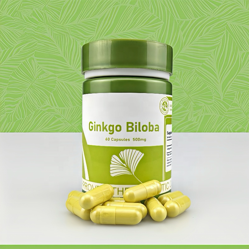 OEM Private Brand Ginkgo Biloba Extract  Biloba Capsules Relieve Stress  Provide Energy