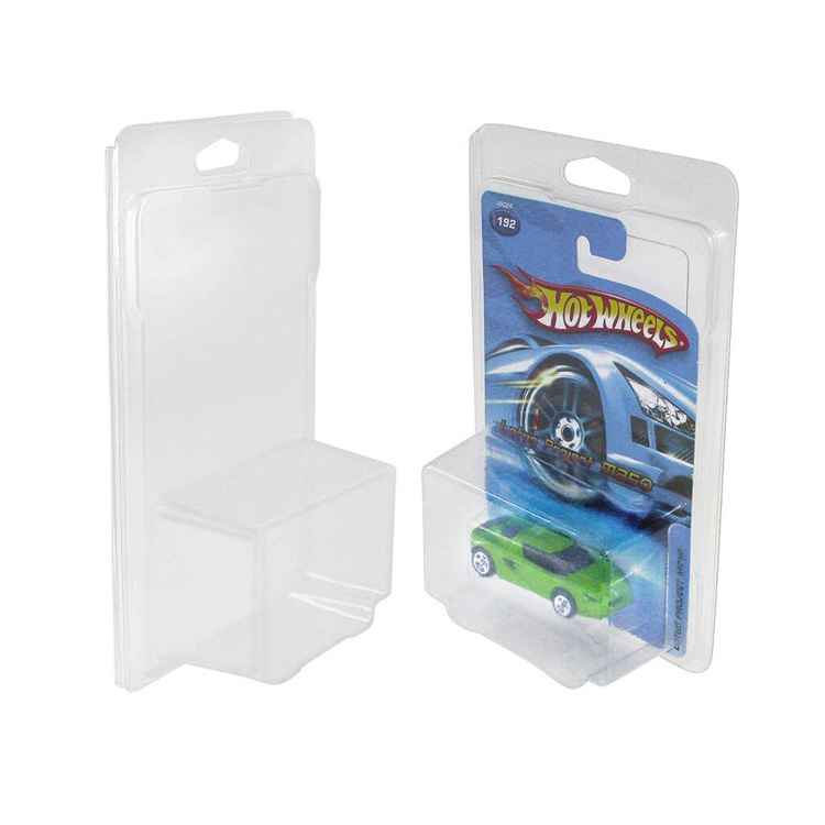 Clear Plastic Hot Wheels Blister Pack Box Toy Car Protector Case Package Clamshell Display Hanging Box Die Cast Protectors