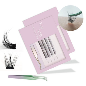 1 Step Press-on Lashes 2024 Pre Bond Technology No Glue Needed Eyelashes Self Adhesive Cluster Lash