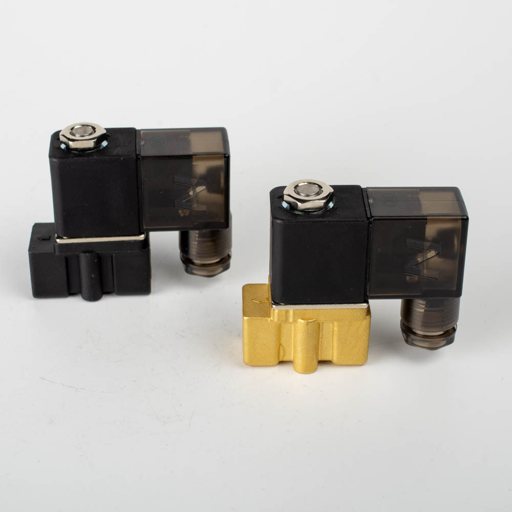 2P Series 12V 24VDC Solenoid Valve Coils Direct Acting Air Water 1/4IN 1/8IN Plastic Valves Plastic Solenoid Shut Off Air Valve