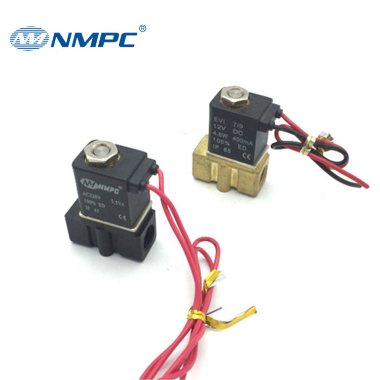 2 Way Valve 1/4'' 1/8'' Port Size AC220V DC24V DC12V 2/2 Way 2P025-08 Pneumatic Solenoid Mini Valve