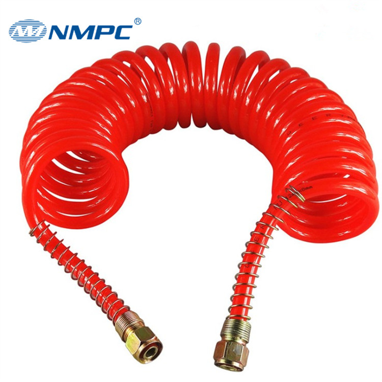 PU6X4 6mm Pneumatic Spring Coil Tube TPU PU Flexible Spiral Hose Air Brake Compressor Hose