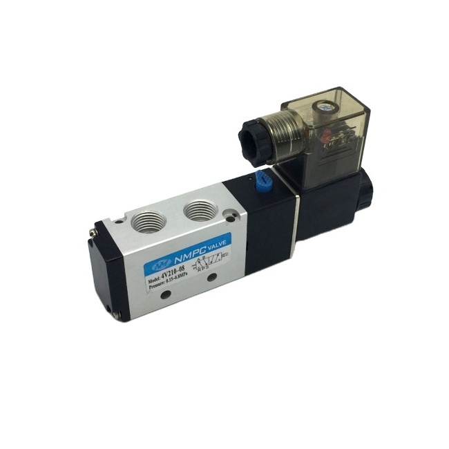 Low Price 4V200 Series 5/2 Way 4V210-08 Double Electric Control Solenoid Valve Pneumatic Air Valve