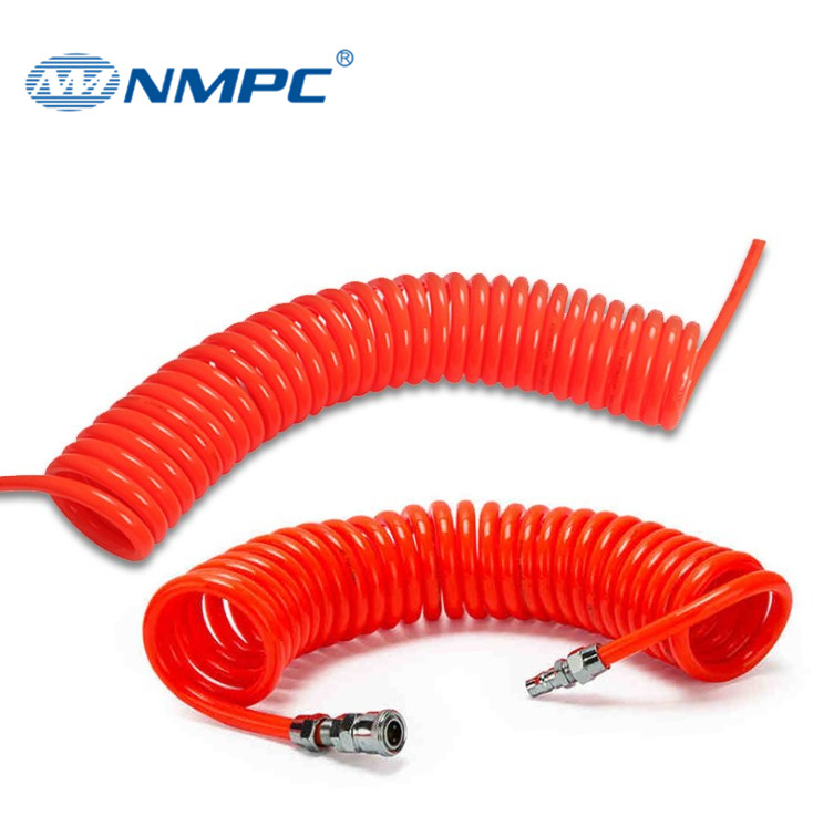 PU6X4 6mm Pneumatic Spring Coil Tube TPU PU Flexible Spiral Hose Air Brake Compressor Hose