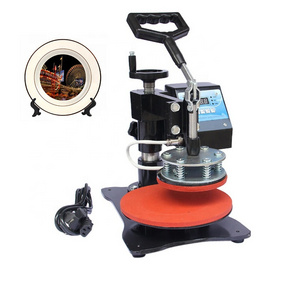 Yiwu Factory Plate Sublimation Transfer Heat Press Machine Digital Swing Away Heat Press Machine for 8 Inch Plate 11cm Diameter