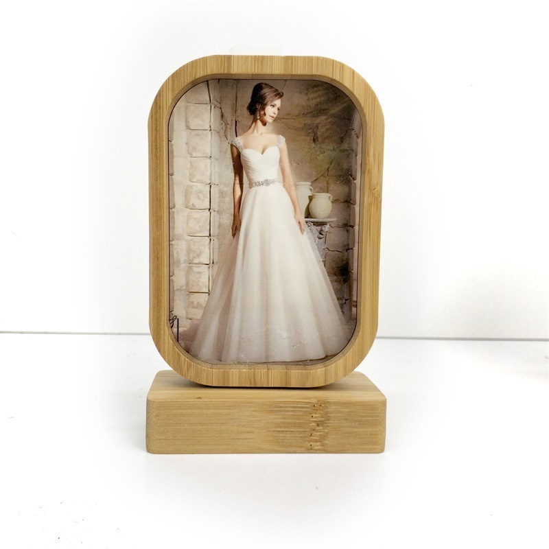 Sublimation Blanks Bamboo Wooden Display Photo Frames For Custom Home Hotel Decor