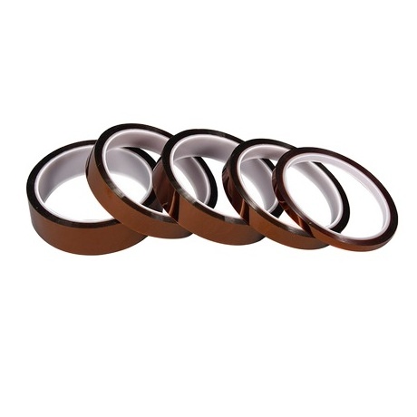 5/8/10/12/15/20/25/30/40mm Coffee Brown Color High Temperature Polyester Adhesive Thermal Tape