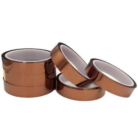 5/8/10/12/15/20/25/30/40mm Coffee Brown Color High Temperature Polyester Adhesive Thermal Tape