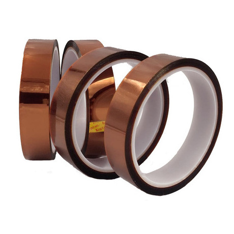 5/8/10/12/15/20/25/30/40mm Coffee Brown Color High Temperature Polyester Adhesive Thermal Tape