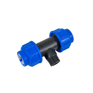 factory wholesale PP compression fittings water pipe connection quick connect PE tube connector PE PP HDPE Pipe Fittings