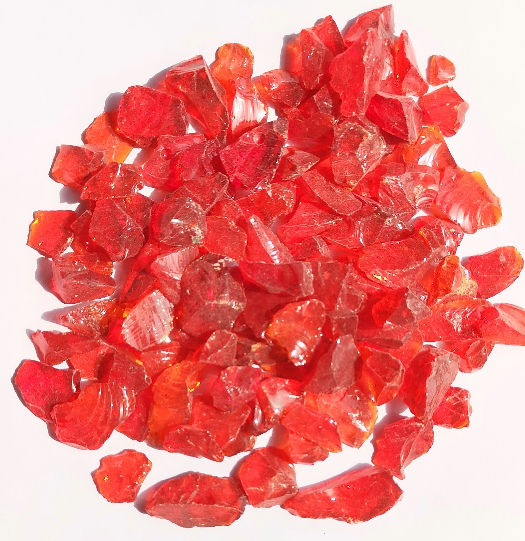 12mm Recycled Crushed Red Terrazzo Glass Rock Chips for Landscaping