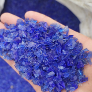 Cullet slag glass cobalt blue(dark blue) colored glass pieces for crafts colored glass chunks