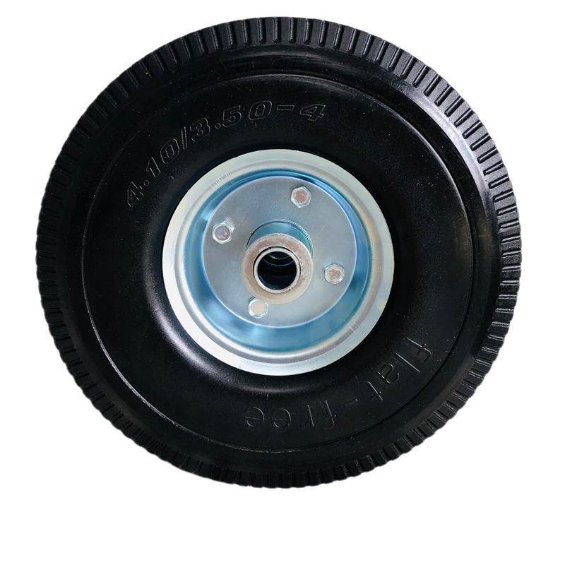 10 Inch 4.10/3.50-4 Polyurethane Puncture Proof Flat Free Tires Garden Carts Lawn Mower PU Foam Wheels