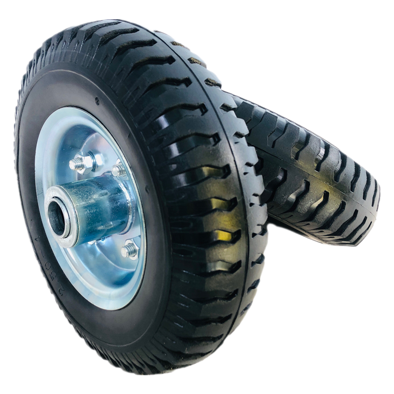 Manufacturer Hot Sale 8 Inch 2.50-4 200 mm Pu Foam Solid Polyurethane Tyre Wheels For Hand Trolley Cart