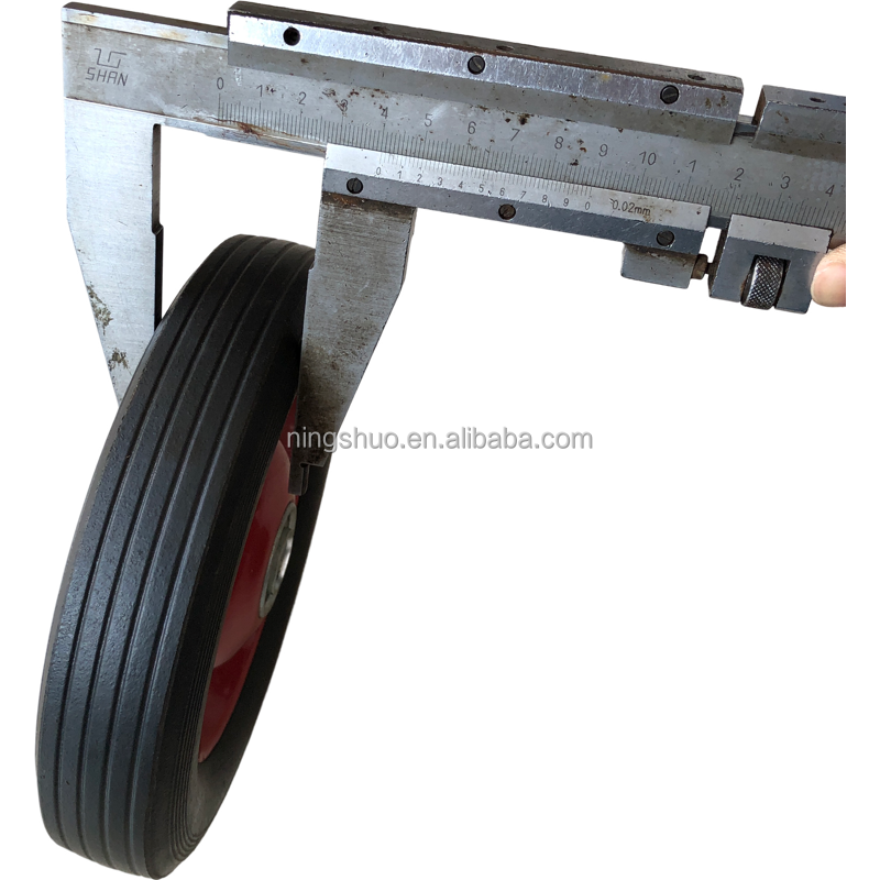 manufacturer Puncture Proof small 8'' 8*1.75 with metal rim dolly mover garden trailer farm wagon cart solid rubber powder wheel